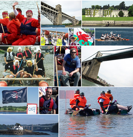 collage of raft run pictures 